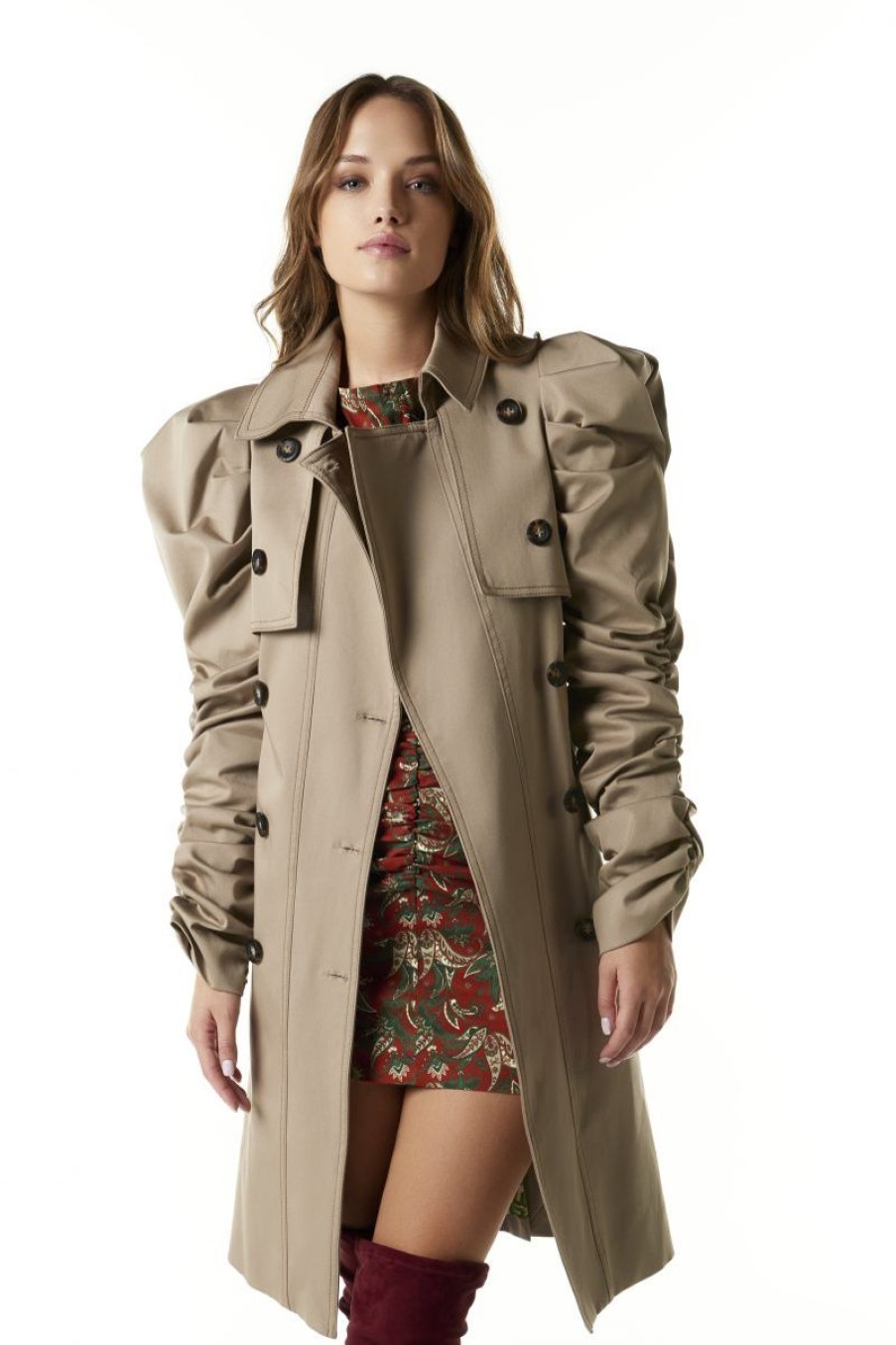 Mujer GUTS&LOVE Chaquetas | Puffy Sleeve Trench