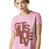 Mujer GUTS&LOVE Camisetas | A Bit Of Monogram Pink T-Shirt