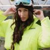 Mujer GUTS&LOVE Chaquetas | Neon Yellow Puffy Jacket