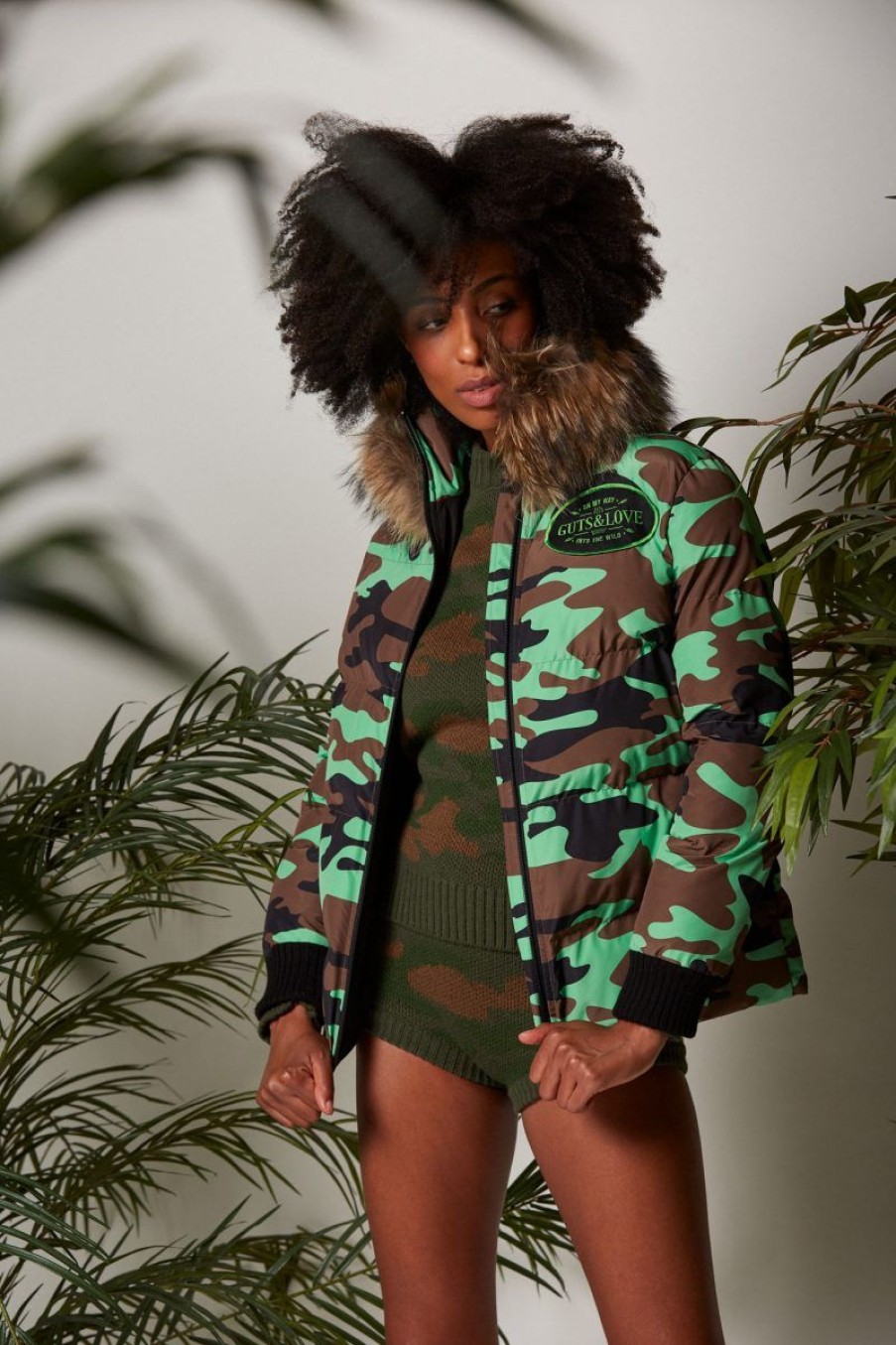 Mujer GUTS&LOVE Abrigos | Camo Jacket Verde