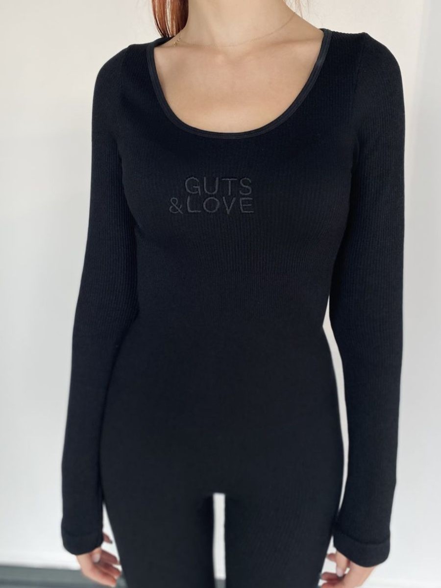 Mujer GUTS&LOVE Monos | Washed Black Jumpsuit