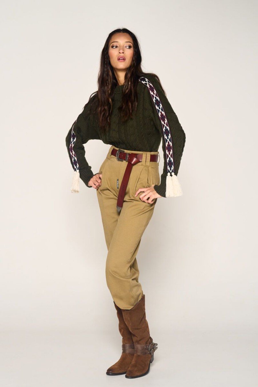 Mujer GUTS&LOVE Pantalones | Chicago Trousers Khaki