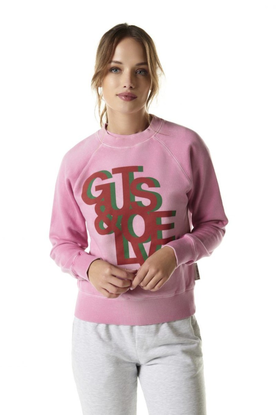 Mujer GUTS&LOVE Sudaderas | A Bit Of Monogram Pink Sweatshirt