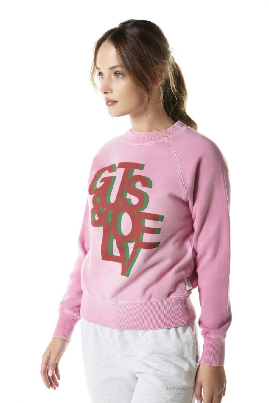 Mujer GUTS&LOVE Sudaderas | A Bit Of Monogram Pink Sweatshirt