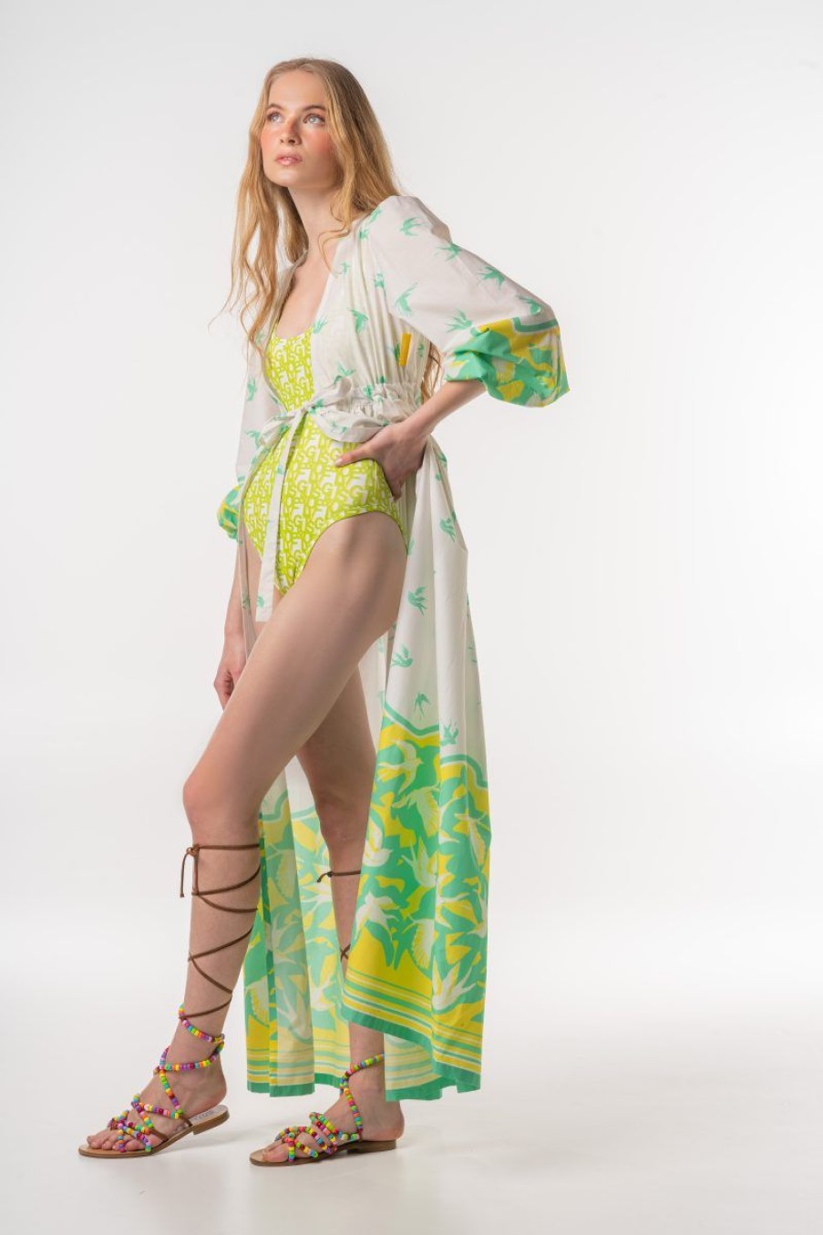 Mujer GUTS&LOVE Kaftanes | Uccelli Verdi Kaftan