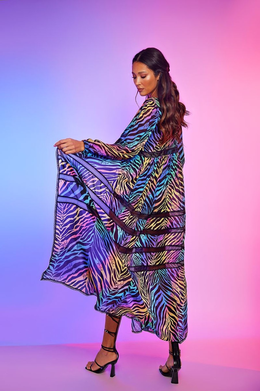 Mujer GUTS&LOVE Kaftanes | Rainbow Zebra Ribbon Kaftan