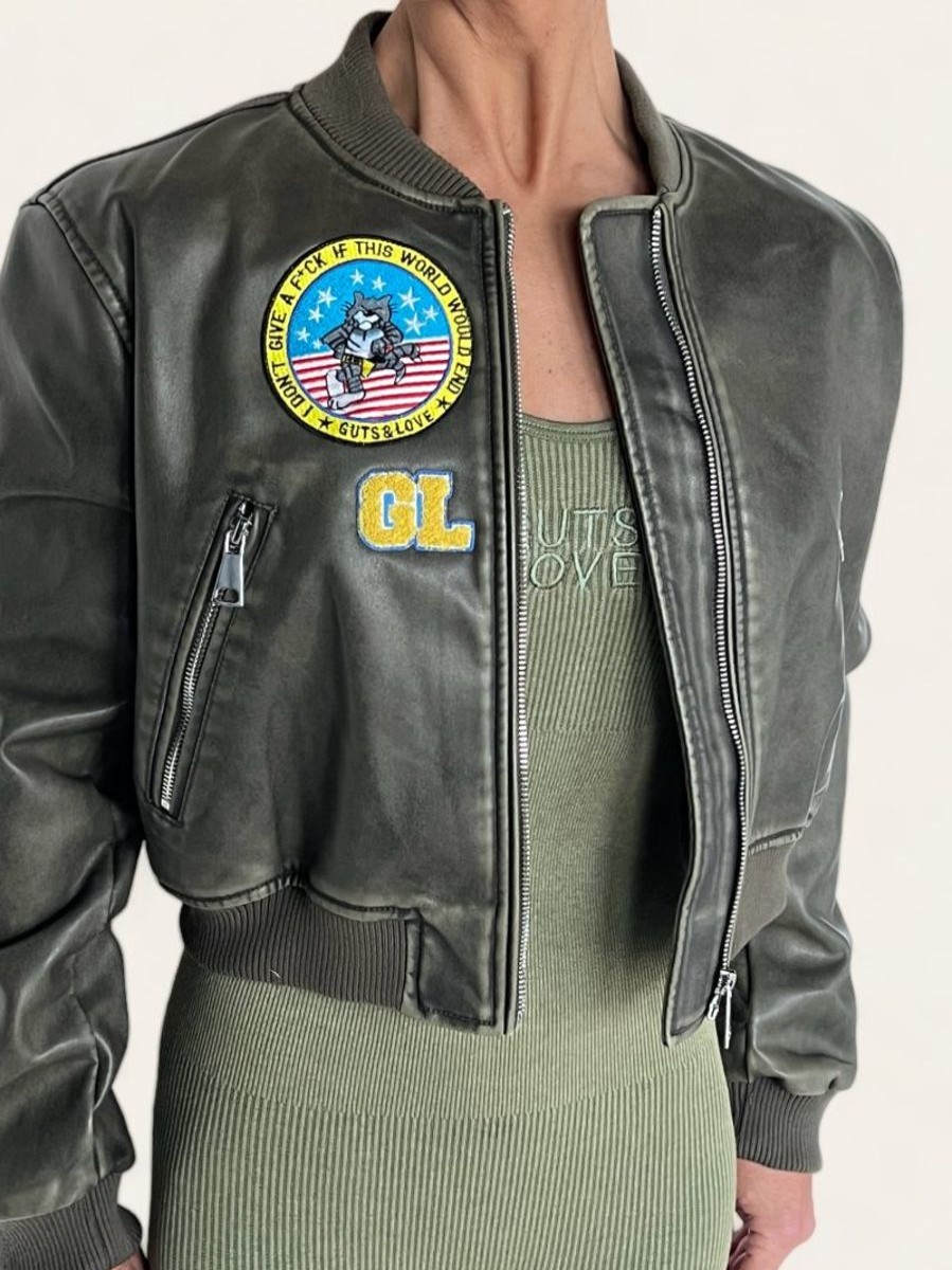 Mujer GUTS&LOVE Chaquetas | Love Biker: Khaki 03