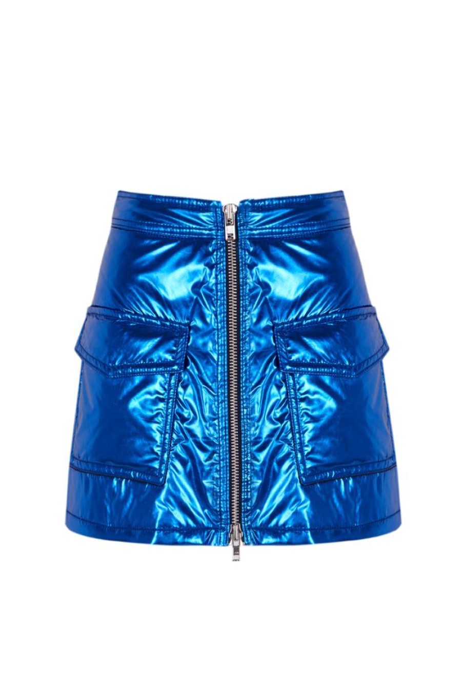 Mujer GUTS&LOVE Faldas | Metallic Blue Skirt