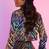 Mujer GUTS&LOVE Chaquetas | Rainbow Zebra Jacket