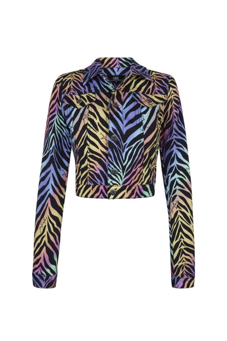 Mujer GUTS&LOVE Chaquetas | Rainbow Zebra Jacket