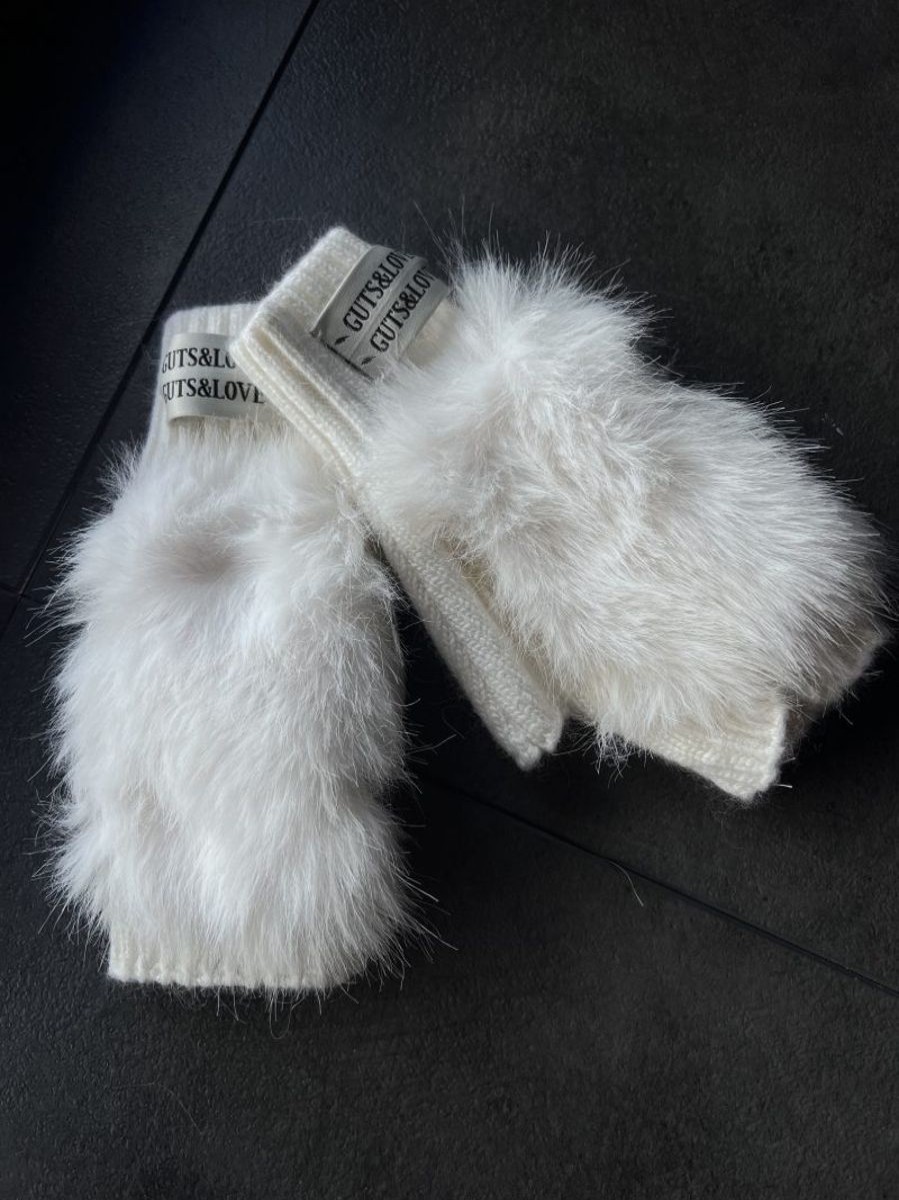 Mujer GUTS&LOVE Guantes | White Pompom Gloves