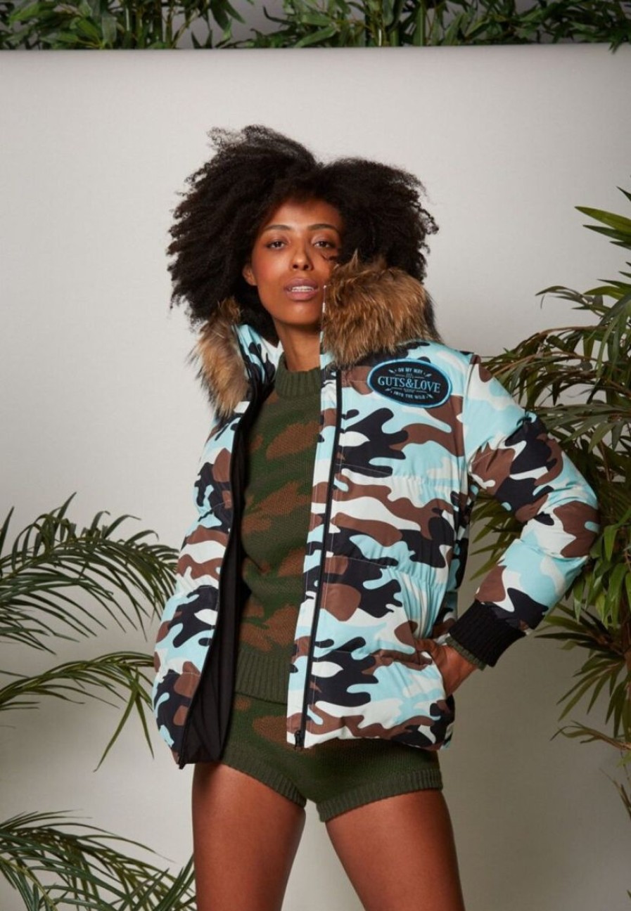 Mujer GUTS&LOVE Abrigos | Camo E Jacket Blu