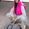 Mujer GUTS&LOVE Chalecos | Neon Fuchsia Puffy Vest