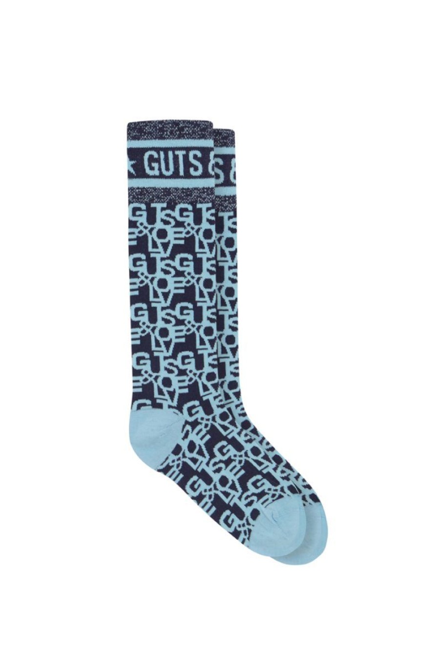 Mujer GUTS&LOVE Calcetines | H2L Monogram Light Blue Socks